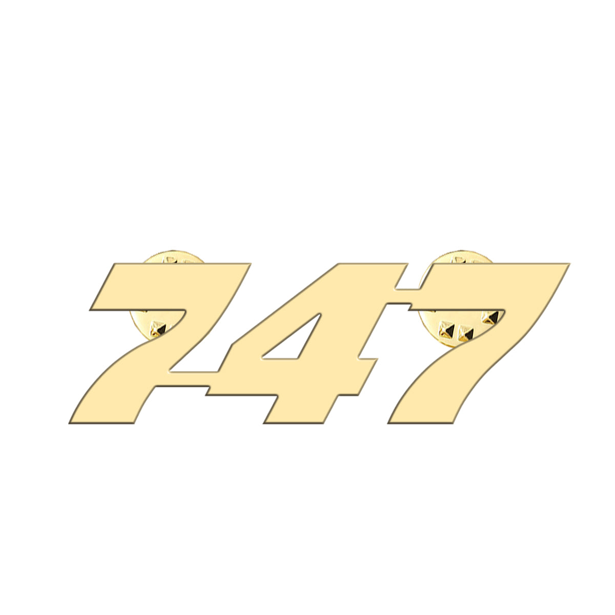 747 Flat Text Designed Hollow Pins