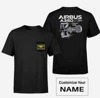 Thumbnail for Airbus A350 & Trent Wxb Engine Designed Pocket T-Shirts