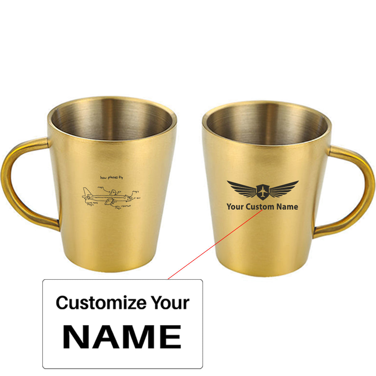 How Planes Fly Designed Stainless Steel Coffee Mugs