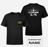 Thumbnail for ILyushin IL-76 & Plane Designed Pocket T-Shirts