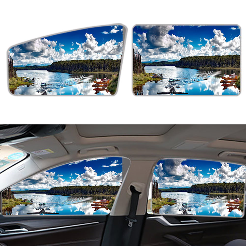 Amazing Scenary & Sea Planes Designed Car Sun Shade (Side window)