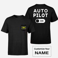 Thumbnail for Auto Pilot ON Designed Pocket T-Shirts