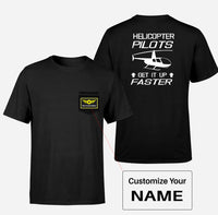 Thumbnail for Helicopter Pilots Get It Up Faster Designed Pocket T-Shirts