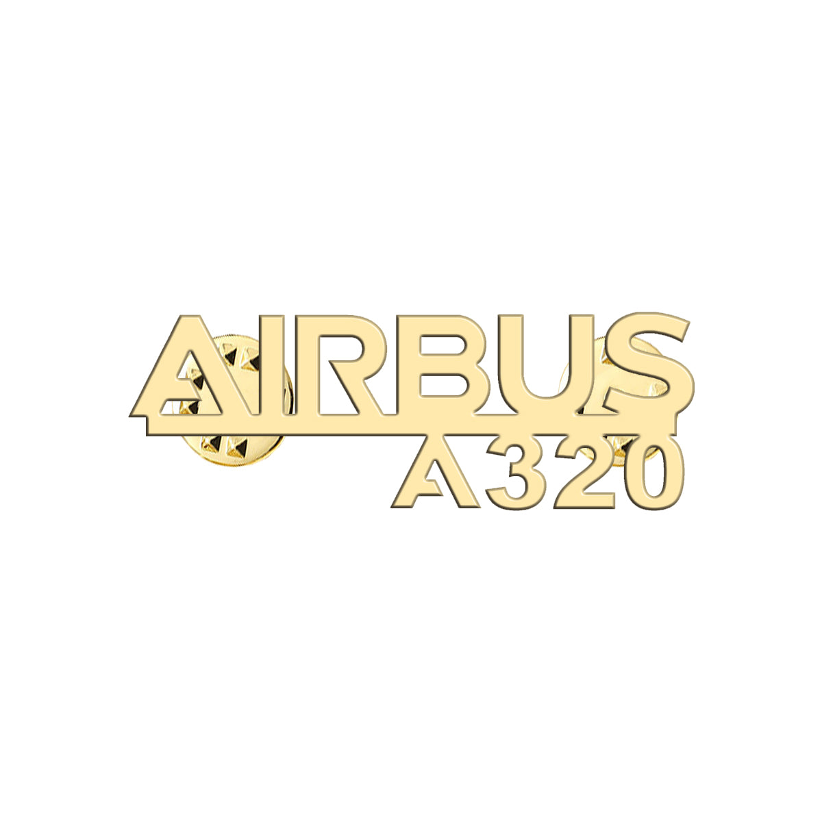 Airbus A320 & Text  Designed Hollow Pins