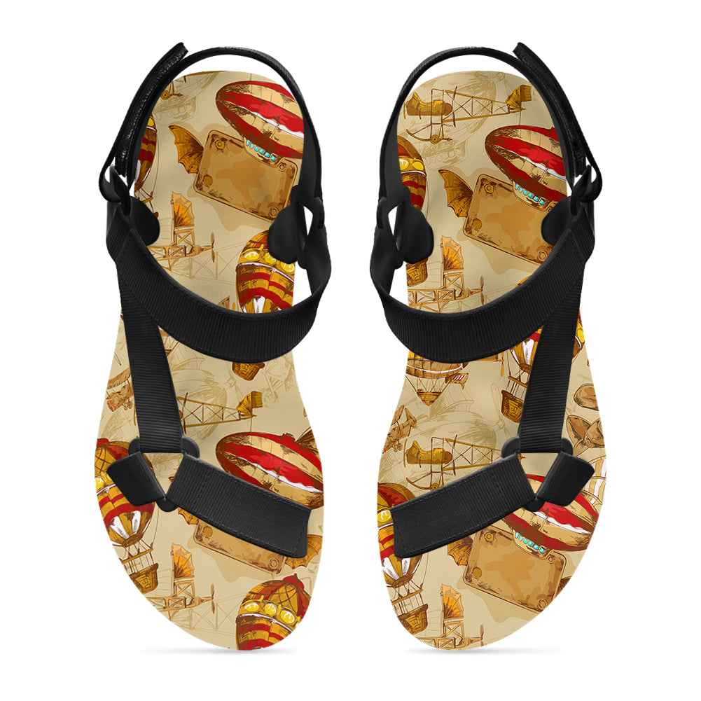 Graphical Travel Designed Open Toe Sandals (Slippers)