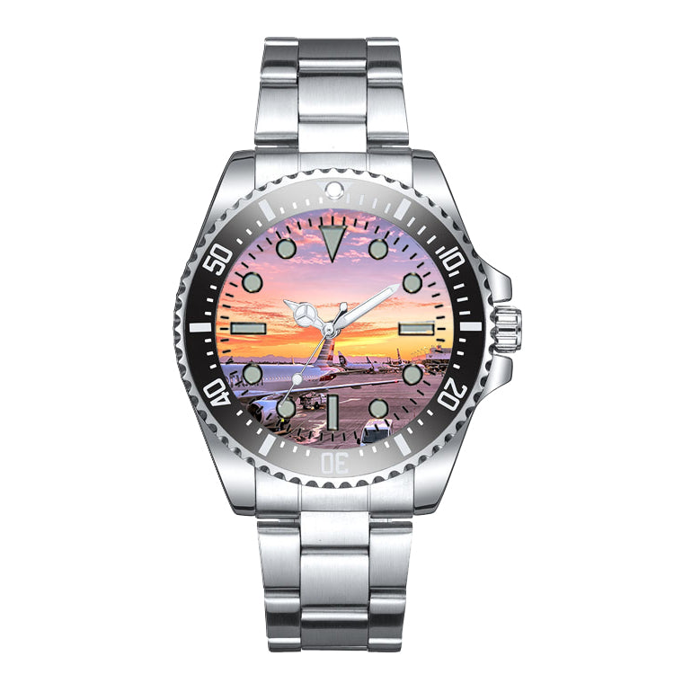 Airport Photo During Sunset Designed Luxury Aviators Best Choice Watches