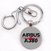 Thumbnail for Amazing Airbus A380 Designed Circle Key Chains