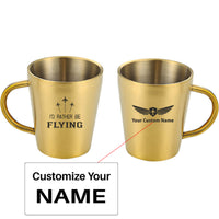 Thumbnail for I'D Rather Be Flying Designed Stainless Steel Coffee Mugs