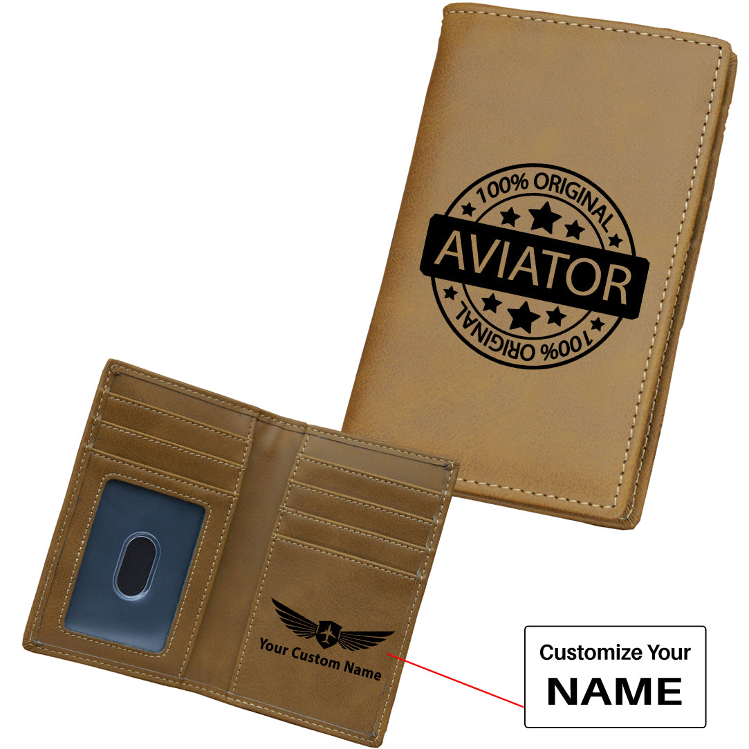 100 Original Aviator Designed Leather Card Holder Wallets