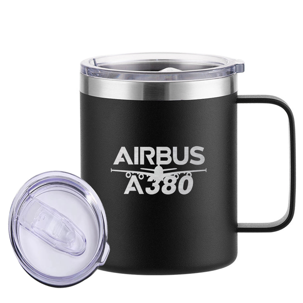 Amazing Airbus A380 Designed Stainless Steel Laser Engraved Mugs