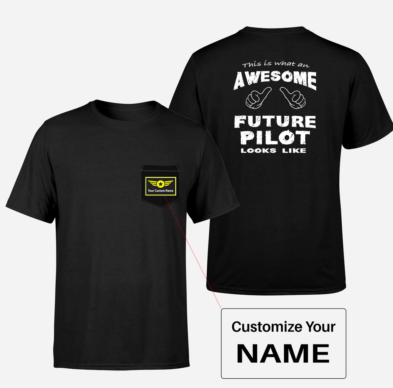 Future Pilot Designed Pocket T-Shirts