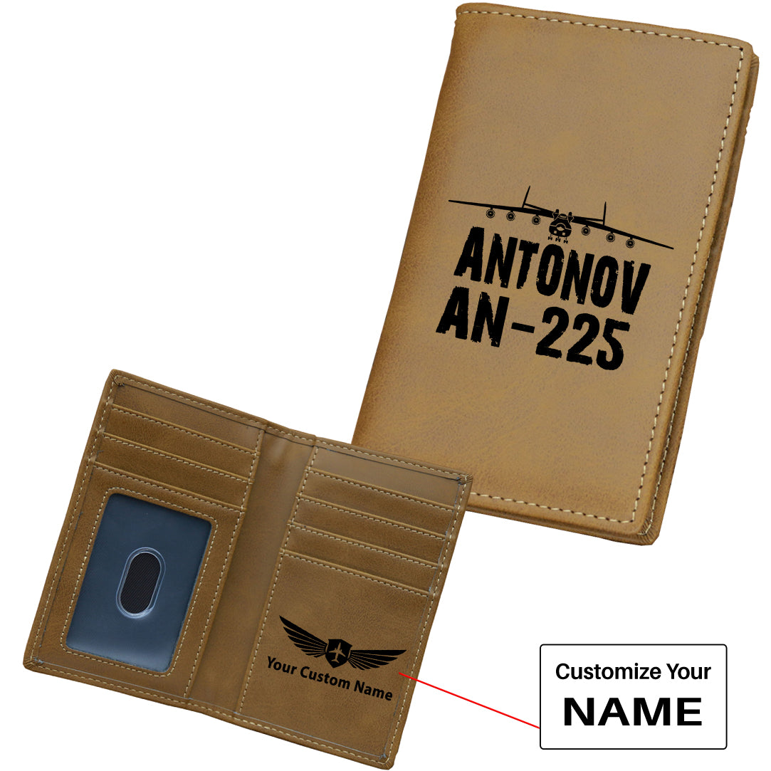 Antonov AN-225 & Plane Designed Leather Card Holder Wallets