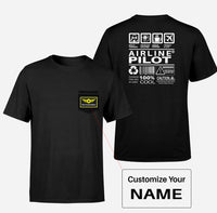 Thumbnail for Airline Pilot Label Designed Pocket T-Shirts