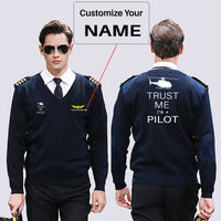 Thumbnail for Trust Me I'm a Pilot (Helicopter) Designed Wool Pilot Sweaters