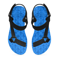 Thumbnail for Blue Seamless Airplanes Designed Open Toe Sandals (Slippers)