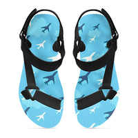 Thumbnail for Cool & Super Airplanes Designed Open Toe Sandals (Slippers)