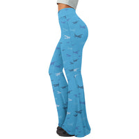 Thumbnail for Many Propellers 2 Designed Women Yoga Flared Pants