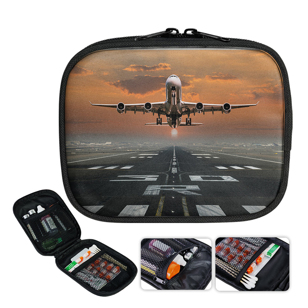 Aircraft Departing from RW30 Designed Travel & Medical Storage Bags