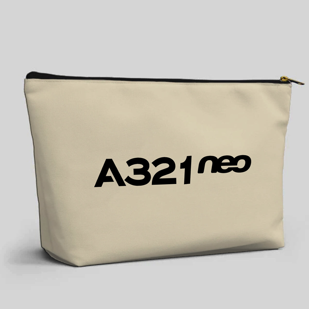 A321neo & Text Designed Zipper Pouch