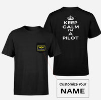 Thumbnail for Keep Calm I'm a Pilot Designed Pocket T-Shirts