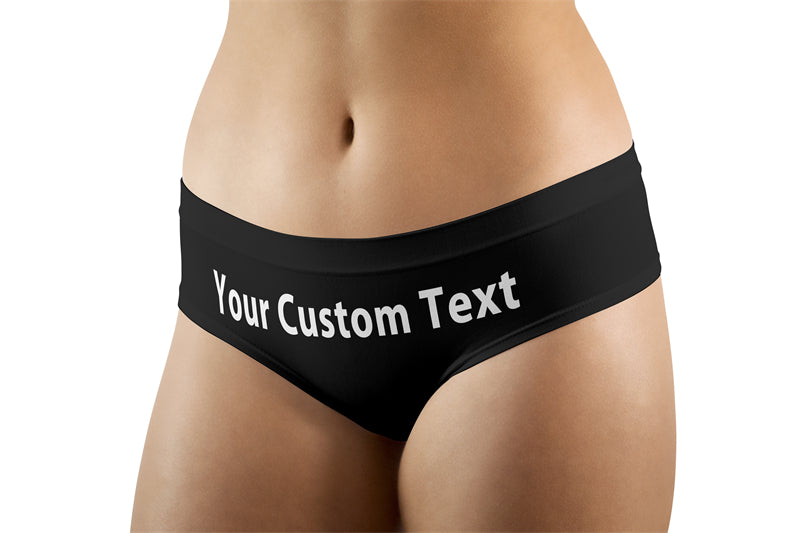 Custom Name (Black) Designed Women Panties & Shorts