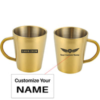 Thumbnail for Cabin Crew Text Designed Stainless Steel Coffee Mugs