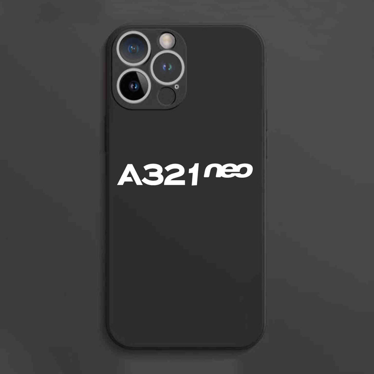 A321neo & Text Designed Soft Silicone iPhone Cases