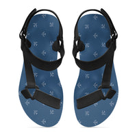 Thumbnail for Nice Airplanes (Blue) Designed Open Toe Sandals (Slippers)