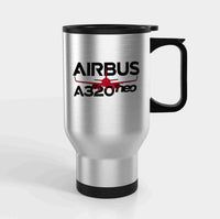 Thumbnail for Amazing Airbus A320neo Designed Travel Mugs (With Holder)