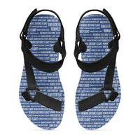 Thumbnail for Remove Before Flight 3Blue Designed Open Toe Sandals (Slippers)