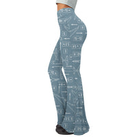 Thumbnail for Jet Planes & Airport Signs 2 Designed Women Yoga Flared Pants