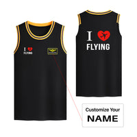 Thumbnail for I Love Flying Designed Basketball Style Sports Tank Tops