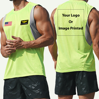 Thumbnail for Your Custom Name & Flag + Logo Designed Sleveless Quick Dry Sports Tank Tops