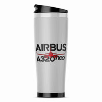 Thumbnail for Amazing Airbus A320neo Designed Stainless Steel Travel Mugs