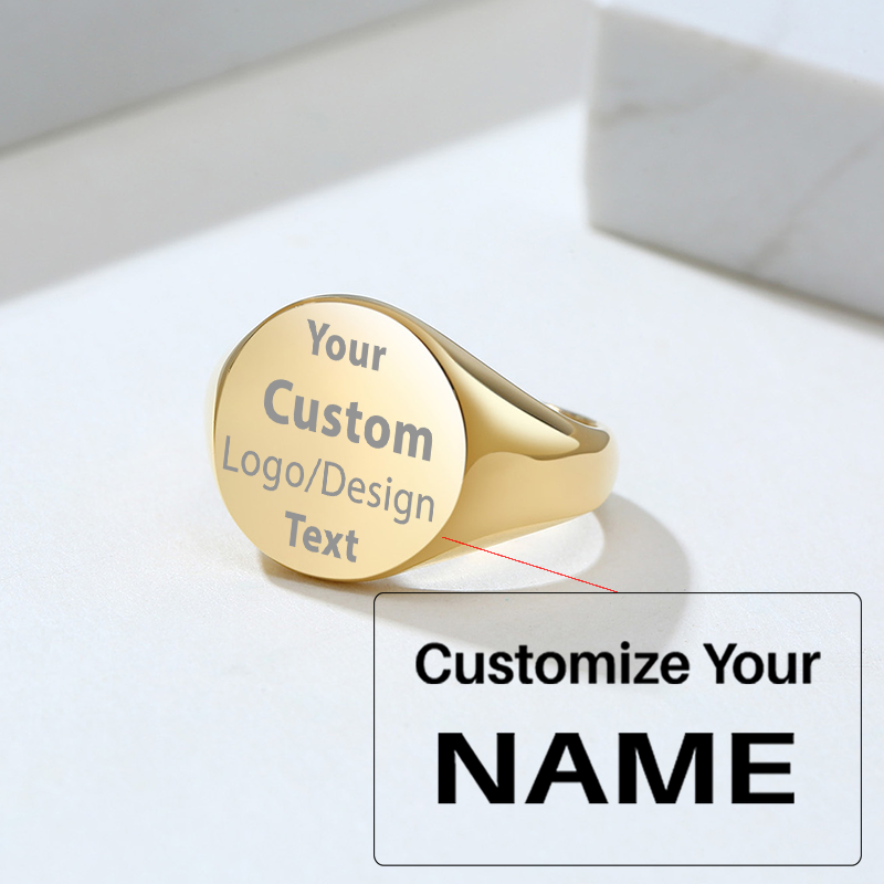 Your Custom Design & Image & Logo & Text Design  14MM Stainless Steel Smooth Ring (1)