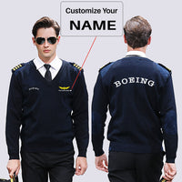 Thumbnail for Special BOEING Text Designed Wool Pilot Sweaters