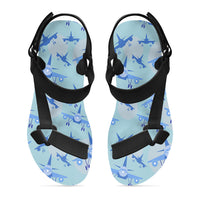 Thumbnail for Super Funny Airplanes Designed Open Toe Sandals (Slippers)