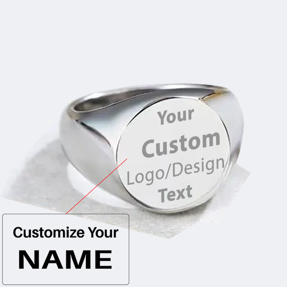 Your Custom Design & Image & Logo & Text Design  20MM Stainless Steel (2) Circular Ring