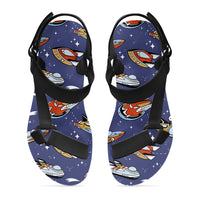 Thumbnail for Spaceship & Stars 2 Designed Open Toe Sandals (Slippers)