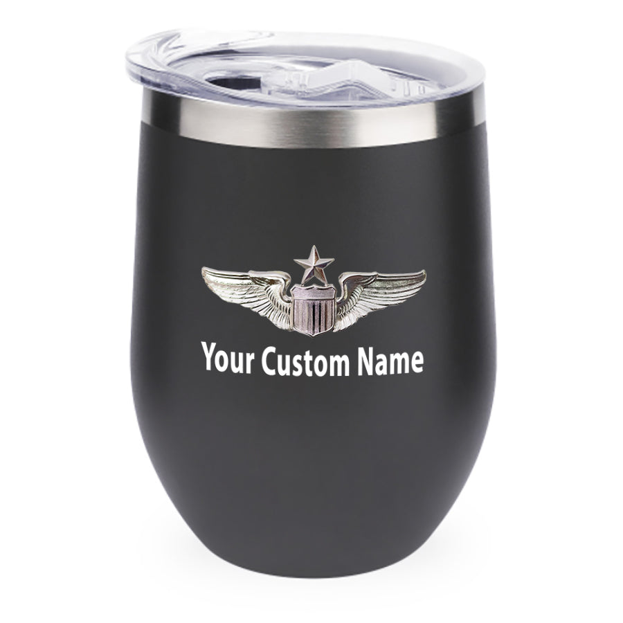 Custom Name (US Air Force & Star) Designed 12oz Egg Cups