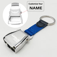 Thumbnail for Airbus A319 & Text Designed Airplane Seat Belt Key Chains