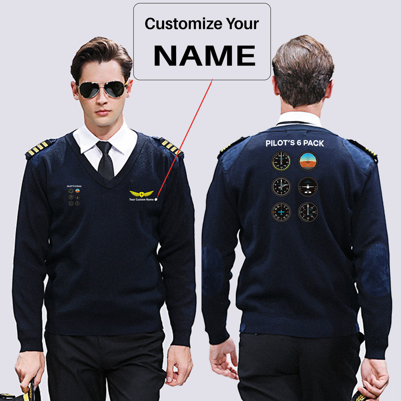 Pilot's 6 Pack Designed Wool Pilot Sweaters