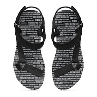 Thumbnail for Remove Before Flight 3-Black Designed Open Toe Sandals (Slippers)