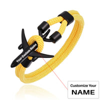 Thumbnail for (Edition 2) Super Quality Stylish Airplane Shape Bracelets Black (Pure Colours)