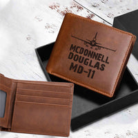 Thumbnail for McDonnell Douglas MD-11 & Plane Designed Laser Leather Wallets