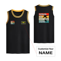 Thumbnail for Husband & Dad & Aircraft Mechanic & Legend Designed Basketball Style Sports Tank Tops