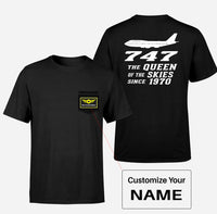 Thumbnail for Boeing 747 - Queen of the Skies (2) Designed Pocket T-Shirts