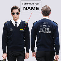 Thumbnail for Trust Me I'm a Flight Attendant Designed Wool Pilot Sweaters