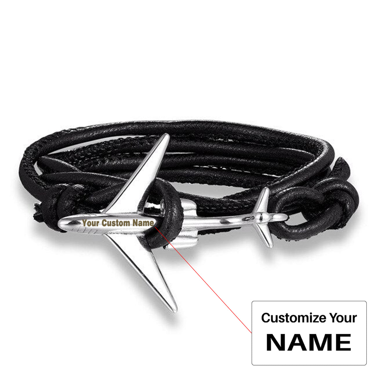 (Edition 3) Super Cool Airplane Designed Leather Bracelets