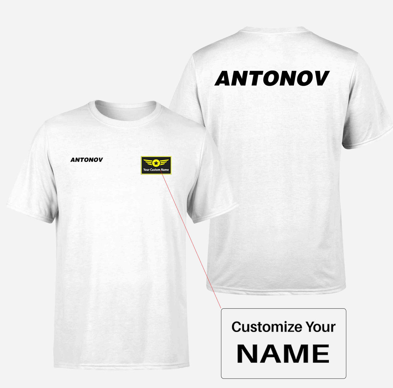 Antonov & Text Double-Side T-Shirts